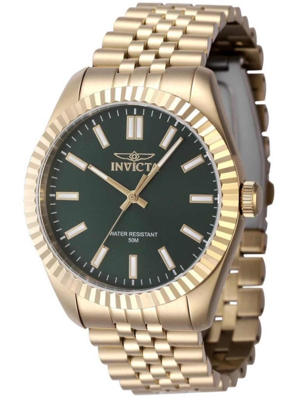$199 Invicta Specialty Oxford Men's Gold Royal Green 43mm Quartz Watch 47489 NIB